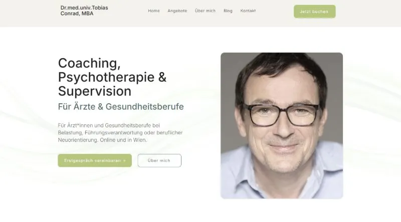 Website Dr. med. univ. Tobias Conrad, MBA