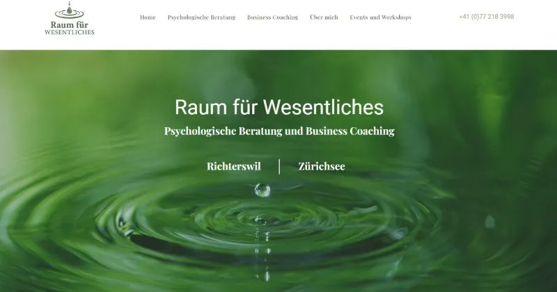 Website Raum für Wesentliches